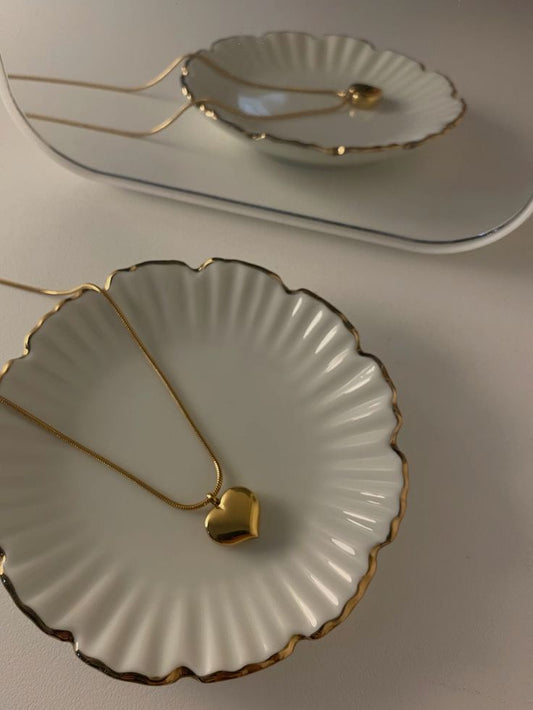 Golden Heart Pendant Necklace