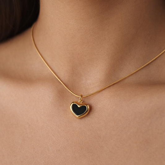 Cleforya Midnight Heart Necklace