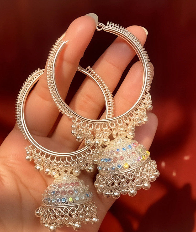 cleforya floral white earrings