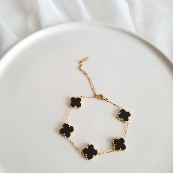 Black Clover Charm Bracelet