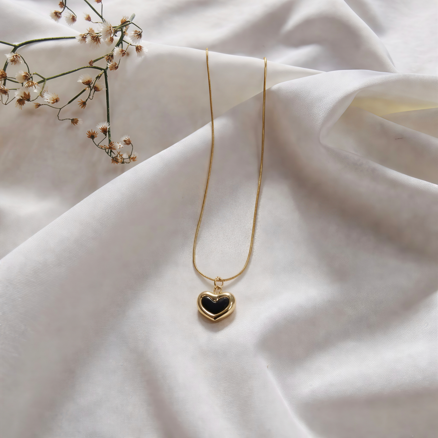 Cleforya Midnight Heart Necklace