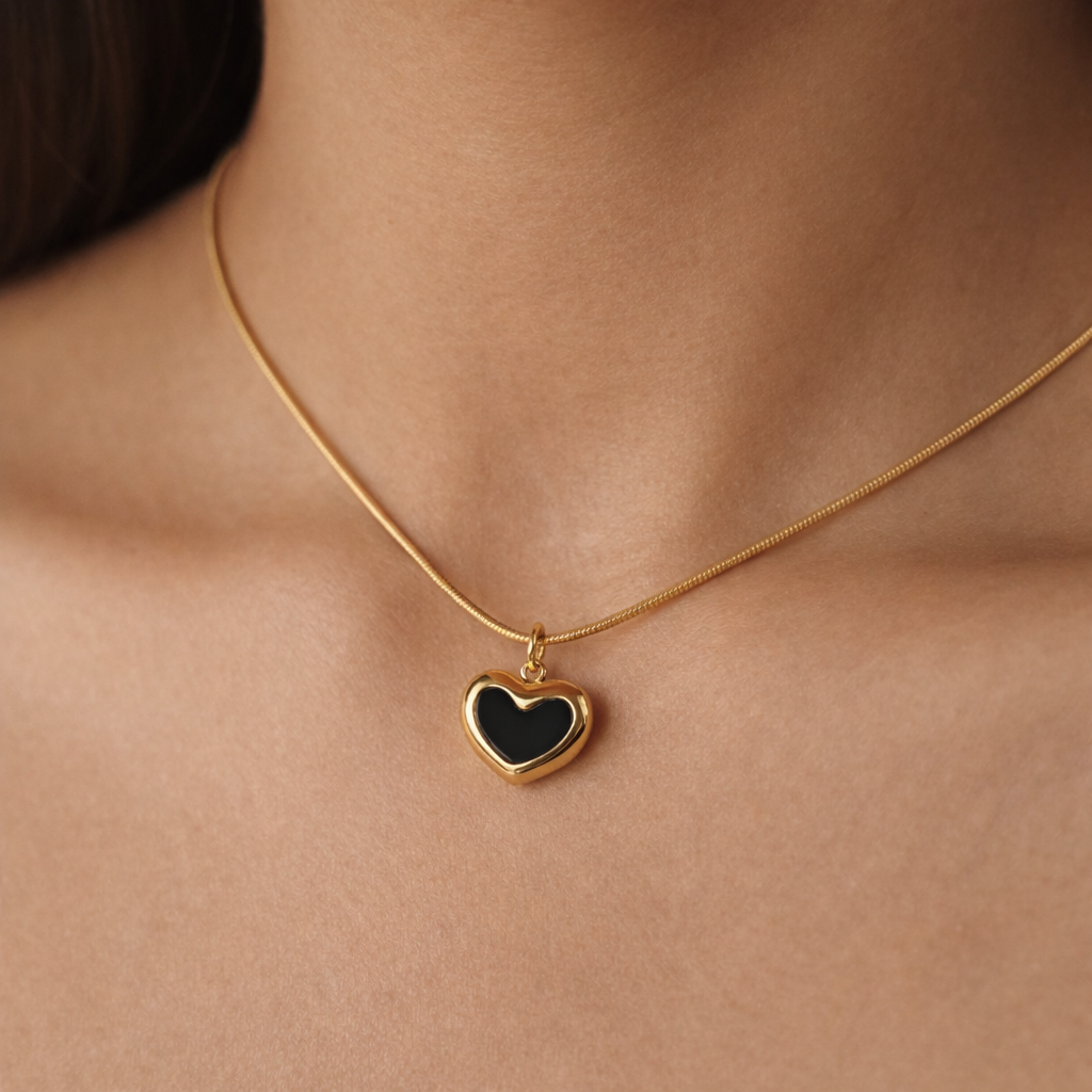 Cleforya Midnight Heart Necklace